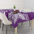 Polynesia Tablecloth Purple Tribal Turtle Floral Pattern