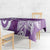 Polynesia Tablecloth Purple Tribal Turtle Floral Pattern