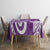 Polynesia Tablecloth Purple Tribal Turtle Floral Pattern