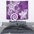 Polynesia Tapestry Purple Tribal Turtle Floral Pattern