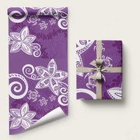 Polynesia Wrapping Paper Purple Tribal Turtle Floral Pattern LT05 58" × 23" Purple - Polynesian Pride