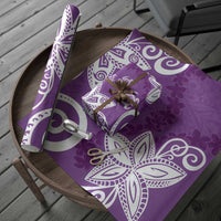 Polynesia Wrapping Paper Purple Tribal Turtle Floral Pattern LT05 - Polynesian Pride