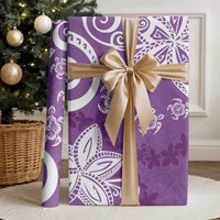 Polynesia Wrapping Paper Purple Tribal Turtle Floral Pattern LT05 - Polynesian Pride