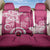 Polynesia Back Car Seat Cover Pink Tribal Turtle Floral Pattern