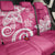 Polynesia Back Car Seat Cover Pink Tribal Turtle Floral Pattern