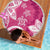 Polynesia Beach Blanket Pink Tribal Turtle Floral Pattern