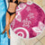 Polynesia Beach Blanket Pink Tribal Turtle Floral Pattern