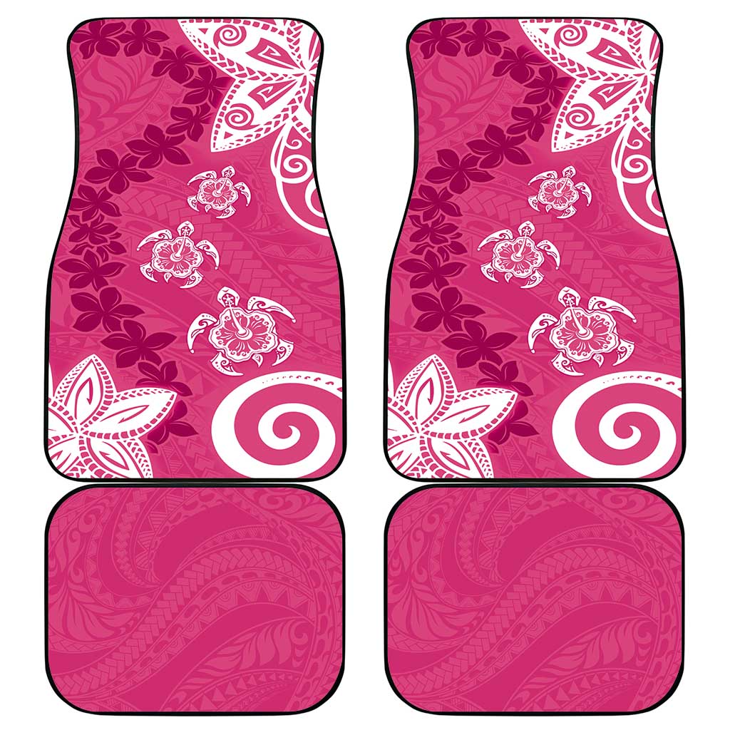 Polynesia Car Mats Pink Tribal Turtle Floral Pattern LT05 - Polynesian Pride