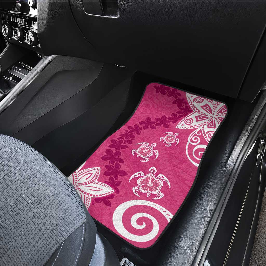 Polynesia Car Mats Pink Tribal Turtle Floral Pattern LT05 - Polynesian Pride