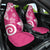 Polynesia Car Seat Cover Pink Tribal Turtle Floral Pattern