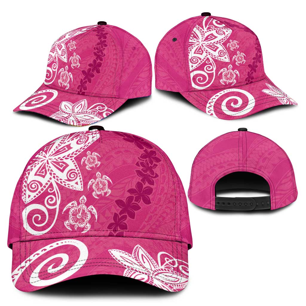 Polynesia Classic Cap Pink Tribal Turtle Floral Pattern - Polynesian Pride