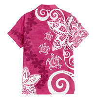 Polynesia Family Matching Mermaid Dress and Hawaiian Shirt Pink Tribal Turtle Floral Pattern LT05 - Polynesian Pride