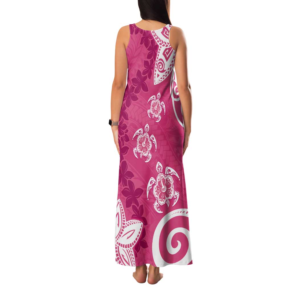 Polynesia Family Matching Tank Maxi Dress and Hawaiian Shirt Pink Tribal Turtle Floral Pattern LT05 - Polynesian Pride