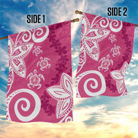 Polynesia Garden Flag Pink Tribal Turtle Floral Pattern LT05 - Polynesian Pride