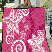 Polynesia Quilt Pink Tribal Turtle Floral Pattern LT05 Pink - Polynesian Pride