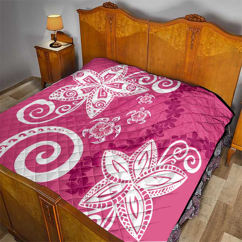 Polynesia Quilt Pink Tribal Turtle Floral Pattern LT05 - Polynesian Pride