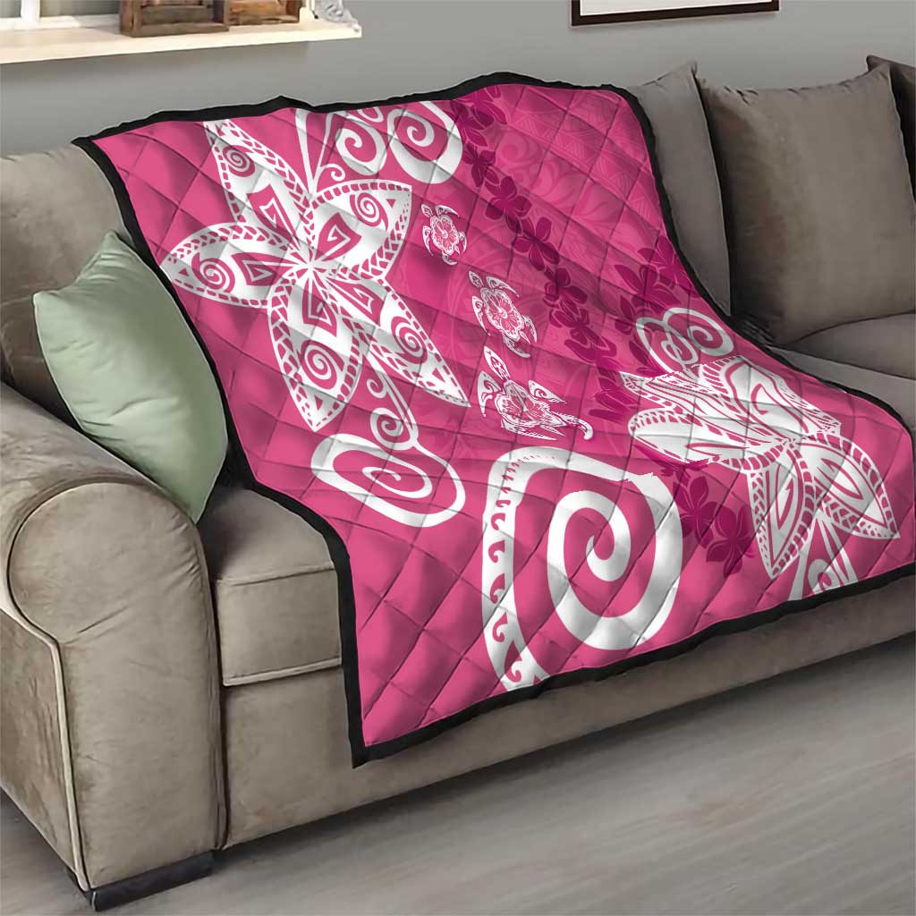 Polynesia Quilt Pink Tribal Turtle Floral Pattern LT05 - Polynesian Pride