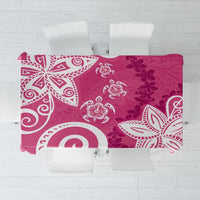 Polynesia Tablecloth Pink Tribal Turtle Floral Pattern LT05 Pink - Polynesian Pride