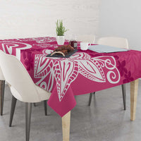 Polynesia Tablecloth Pink Tribal Turtle Floral Pattern LT05 - Polynesian Pride