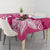 Polynesia Tablecloth Pink Tribal Turtle Floral Pattern