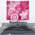 Polynesia Tapestry Pink Tribal Turtle Floral Pattern