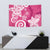 Polynesia Tapestry Pink Tribal Turtle Floral Pattern