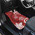 Polynesia Car Mats Red Tribal Turtle Floral Pattern