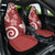 Polynesia Car Seat Cover Red Tribal Turtle Floral Pattern