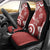 Polynesia Car Seat Cover Red Tribal Turtle Floral Pattern