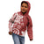 Polynesia Kid Hoodie Red Tribal Turtle Floral Pattern
