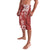 Polynesia Lavalava Red Tribal Turtle Floral Pattern