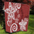 Polynesia Quilt Red Tribal Turtle Floral Pattern