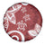 Polynesia Spare Tire Cover Red Tribal Turtle Floral Pattern