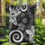 Polynesia Garden Flag Black Tribal Turtle Floral Pattern