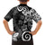 Polynesia Hawaiian Shirt Black Tribal Turtle Floral Pattern