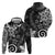 Polynesia Hoodie Black Tribal Turtle Floral Pattern