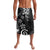 Polynesia Lavalava Black Tribal Turtle Floral Pattern