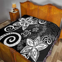Polynesia Quilt Black Tribal Turtle Floral Pattern LT05 - Polynesian Pride