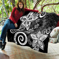 Polynesia Quilt Black Tribal Turtle Floral Pattern LT05 - Polynesian Pride