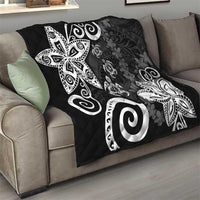 Polynesia Quilt Black Tribal Turtle Floral Pattern LT05 - Polynesian Pride