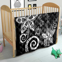 Polynesia Quilt Black Tribal Turtle Floral Pattern LT05 - Polynesian Pride