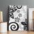 Polynesia Canvas Wall Art White Tribal Turtle Floral Pattern