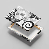 Polynesia Canvas Wall Art White Tribal Turtle Floral Pattern