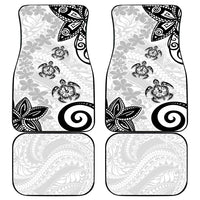 Polynesia Car Mats White Tribal Turtle Floral Pattern LT05 - Polynesian Pride
