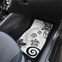 Polynesia Car Mats White Tribal Turtle Floral Pattern LT05 - Polynesian Pride