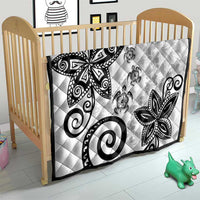 Polynesia Quilt White Tribal Turtle Floral Pattern LT05 - Polynesian Pride