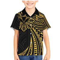 Hawaii And Philippines Family Matching Mermaid Dress and Hawaiian Shirt Kanaka Maoli With Tribal Sun Together Gold