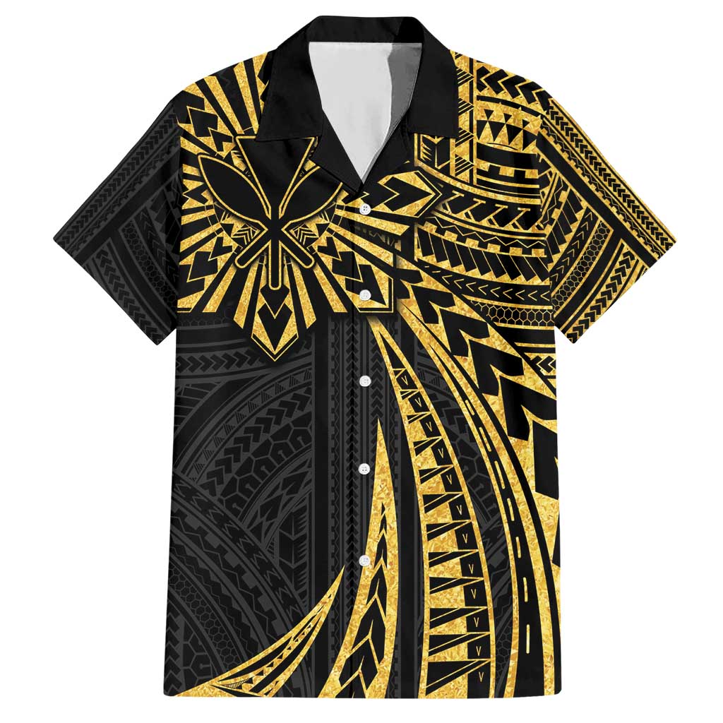 Hawaii And Philippines Hawaiian Shirt Kanaka Maoli With Tribal Sun Together Gold