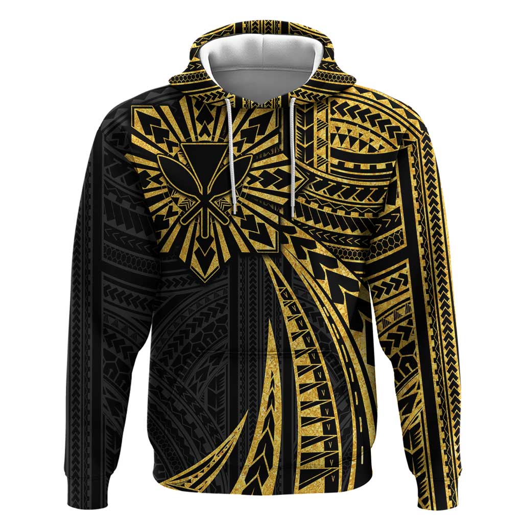 Hawaii And Philippines Hoodie Kanaka Maoli With Tribal Sun Together Gold