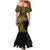 Hawaii And Philippines Mermaid Dress Kanaka Maoli With Tribal Sun Together Gold